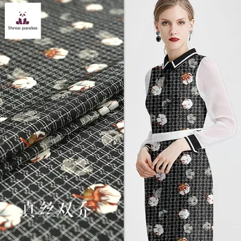 100% de amoreira seda dupla joe tecido de pano por metro 18mm macio vestuário feminino vestido de camisa de tecidos