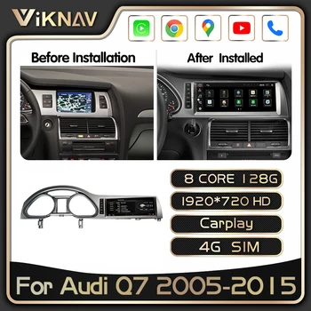128GB de 2din carro Android radioFor Audi Q7 4L 2005~2015 MMI 2G 3G GPS de Navegação de Carro Multimídia android auto Google carplay