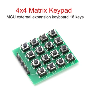 1Pcs 4x4 Matriz de Teclado De 16 Teclas de Toque de Chave Micro Switch MCU Porta de e / s de Expansão Externa da Placa do Botão Módulo Para Arduino