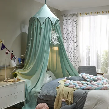 2022 New Nordic crianças, rede mosquiteira sombreamento de cama, cortina de instalação livre perfurados cama dobrável cortina da barraca jogo casa