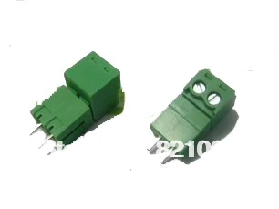 2EDG-3.81-2P + 2EDGV-3.81-2P 2EDG 2EDGV 2 pinos em linha Reta Pin Plug-in do Bloco de Terminais com Parafuso de ROHS do PWB de Emenda (10pcs/lot)