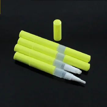 2ML de Torção Caneta Vazia de Plástico Amarelo Gloss Líquido Fundação Essência Reutilizável Embalagem Portátil Cosmético