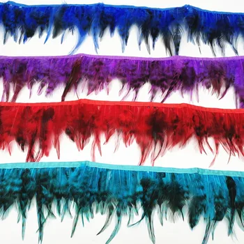 2yards de penas de faisão guarnições de penas para o bordado 8-13cm diy penas para o artesanato de decoração, roupas de qualidade, tornando plumas