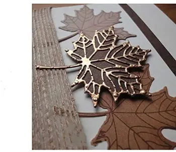 3Pcs/Set Maple Leaf Planta de Corte de Metal Morre Estêncil para DIY Scrapbooking álbum Decorativos em Relevo Artesanato, Corte de Papel, Cartões de Ferramenta