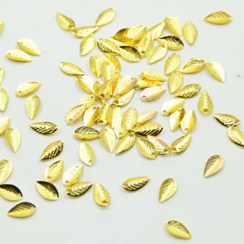 50PCS de ouro/ prata Chapeados da Liga do Zinco, Jóias Encantos Pequena Árvore de Folha de Diy Jóia Acessórios