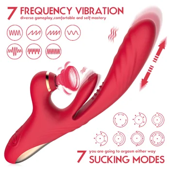 7 Modos de Coelho, Empurrando o Vibrador Feminino Sexy Bens de Brinquedos Sexuais para Mulheres Adultos de 18 Clitóris Otário Estimulador Lamber o Chupar o Vibrador