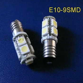 Alta qualidade de 12V E10 led luzes de advertência,led 12v E10 lâmpadas de 12V do diodo emissor de E10 carro lâmpadas frete grátis 5pcs/monte