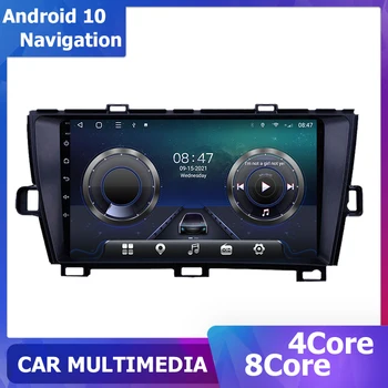 Android 11 de Navegação GPS Para Toyota Prius 2010 2011 2012 2013 2014 2015 leitor Multimédia carplay Sentou-se Navi 6+128 DSP 2Din 8core