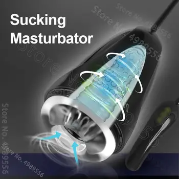 Automático de Masturbadores Masculinos com 18+ing 10 modos de vibração de Silicone Masturbardor Masculino para o homem o Sexo anal brinquedos de Adultos sex shop