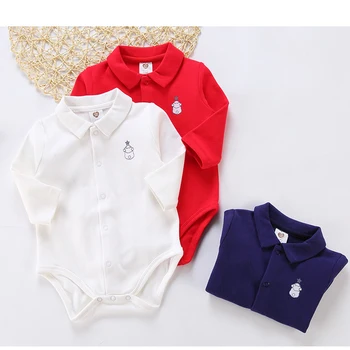 Bebê body de mangas compridas recém-nascido as crianças 100% cotton de roupas de bebê, roupas de meninas roupas de crianças quadrado gola do macacão bebê