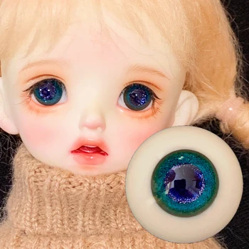 BJD boneca de olhos de 1/3 1/4 1/6 tamanho bjd simulação azul flash aluno 12mm14mm16mm boneca acessórios