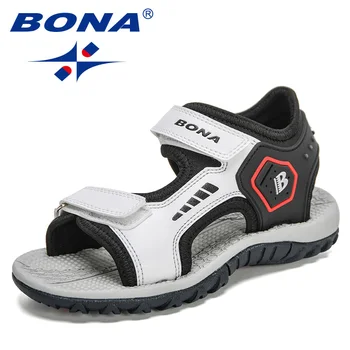 BONA 2021 Novos Designers de Moda de Verão, Sandálias para Meninos Esporte Sandálias Sapatos Adolescente Soft antiderrapante Crianças Sapatos Sandalias Confortável