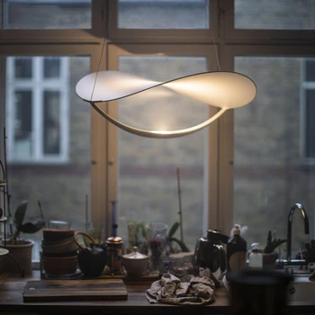 Branco italiano pingente Designer de luz simples e luzes pingente Para a Sala de Casa Loft de Decoração de Cozinha de jantar de suspensão de luz