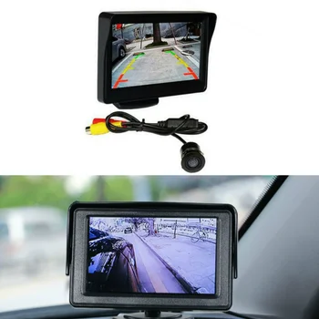 [Câmera] 4.3 polegadas TFT LCD Carro Monitor Reverso do Carro Monitor de Estacionamento com HD Câmara de marcha à ré Imagem de Cópia de segurança/Security