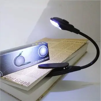 Diodo emissor de Luz do Livro Mini Clip-On Lâmpada Para Viagens Quarto Livro Leitor de Presentes de Natal Flexível do DIODO emissor de luz Brilhante de Luz da Lâmpada de Leitura de livros
