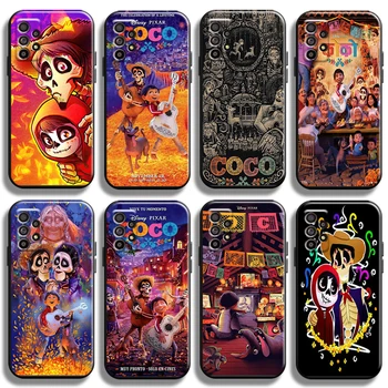 Disney Coco Miguel Riveras Caso de Telefone Para Samsung Galaxy A52 4G A52 5G de Proteção Integral Carcasa à prova de Choque Líquido Suave Silicone