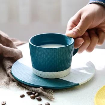 Elegante e breve esfoliação cerâmica xícara de café de Escritório Criativos de Cor Sólida Taça de Cerâmica