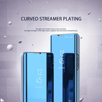 Espelho Vertical Smart Caso de Telefone Para OnePlus 8 Pro 6T 7T Nord Suporte articulado de Moda Galvaniza Chapeamento à prova de Choque Casos Funda