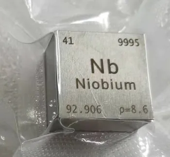 FANTU de 99,95%, Nióbio, Elemento Cubo Puro Nióbio Cubo Para Collection10mm/25.4 mm/50mm Nb Bloco de Nióbio PeriodicTable Pesca