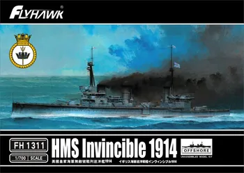 Flyhawk 1/700 FH1311 Encouraçado HMS Invincible 1914