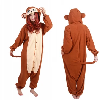 Frete grátis Japão Macaco Cosplay Traje Ternos Onesie Pijamas, roupa de dormir de Pijama Vestido de Festa para Menina, Menino de One Piece