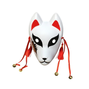 Japonês de Anime Cosplay Kitsune Máscara para a Comic Con Traje Vestir,pintado à mão Clássico e Tradicional baile de Máscaras Decoração para uma Festa