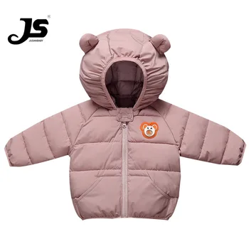 Jusanbaby de crianças jaquetas de crianças meninos Leves casacos com orelha crianças casacos de inverno casaco de inverno para menina de criança roupas de menina