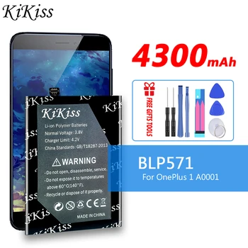 KiKiss 4300mAh BLP571 Bateria para OnePlus 1 A0001 Alta Capacidade de Baterias de Telefone Batterie Bateria + Dom Ferramentas