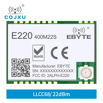 LLCC68 LoRa Spread Spectrum Módulo sem Fio de 433 mhz a 470 Mhz 22dbm de Longo Alcance de 6 km IPEX /Carimbo do furo da Antena cojxu E220-400M22S