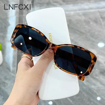 LNFCXI Oval Óculos de sol feminino masculino Clássico Marrom Pequeno Tons Rosa para as Mulheres de Óculos de Sol Masculino Vintage Oculos De Sol Feminino