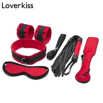 Loverkiss 5pcs/kit Confortável Sexo Jogos de Adultos Treinador Sexo Bdsm Bondage Slave Brinquedos do Sexo Definido,Sexo Escravidão Conjunto,Fetiche Bdsm Conjunto