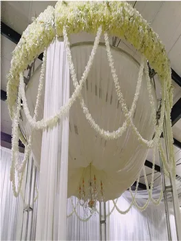 Luxo Artificiais de Seda Wisteria Flores Para Casamento DIY Arco da Praça de Vime Simulação de Flores em Casa Pendurado na Parede Decoração