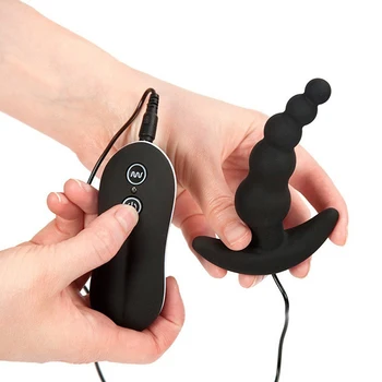 Massageador de próstata Plug Anal Vibrador Vibrador Esferas Butt Plug Estimulador de Clitóris Brinquedos Sexuais para Mulheres, Homens Mercadorias para Adultos
