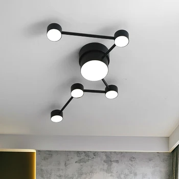Nordic irregular lâmpada de teto sala de estar, sala de jantar lâmpada LED designer que escurece a cor da lâmpada do quarto lâmpada de 6 lâmpadas do teto