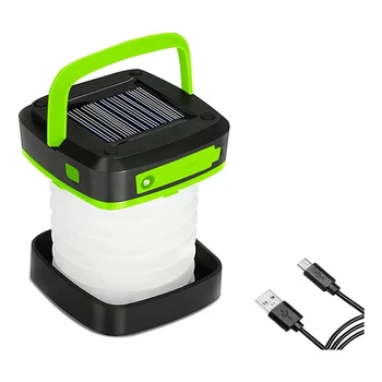 Novo-CONDUZIDA Posta Solar do Acampamento Lanternas-USB Recarregável luz de Emergência-Dobrável Acampamento Lanternas Para falta de Energia