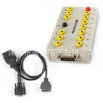 OBD2 Pino para Fora da Caixa de Fuga Testador Conector de Auto Diagnóstico Pinagem do Carro Protocolo Detector Automático Pode Testar Caixa de 16 Pinos