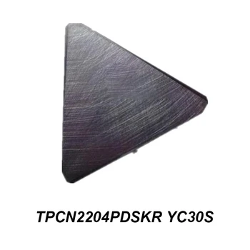Original TPCN 2204PDSKR TPCN2204PDSKR YC30S Triangular Chato Fresa CNC, Ferramenta de Torneamento Externo Suporte de metal duro Inserir 10 Pcs/caixa