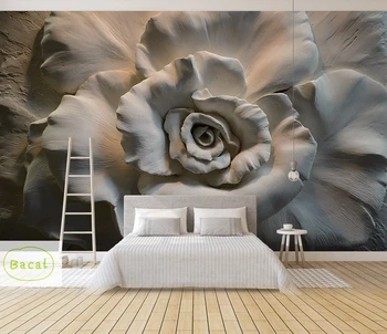 Papel de Parede personalizado 3D tridimensional de socorro Cinza Beleza da Pintura a Óleo da Moderna Arte Abstrata Mural de Sala de estar em 3d papel de Parede