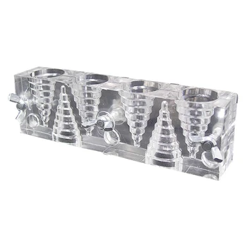 Plástico transparente Incenso Cone Torre de Moldes com 6 Furos feitos à mão Refluxo Perfumado Claro Molde DIY Artesanato, a fabricação de Ferramentas