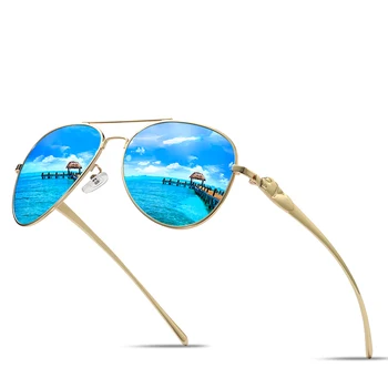 SC Homens de Titânio Liga de Óculos de sol Polarizados Óculos de Sol das Mulheres Piloto Gradiente de Óculos de Tons Negros Gafas De Sol Para Homem