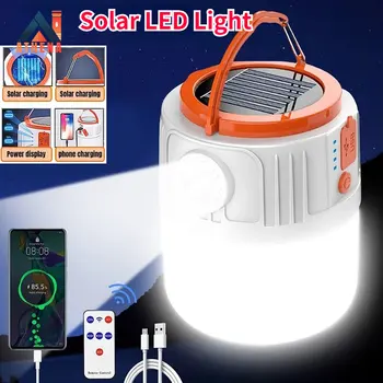 Solar do DIODO emissor de Luz de Camping USB Recarregável Lâmpada Portátil Lanterna Impermeável Exterior da Tenda, Lâmpada de Emergência, Lâmpadas Para CHURRASCO Caminhadas