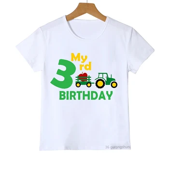 t-shirt inimigo meninos/meninas de Meus 2 3 4 5 6 de de Presente de Aniversário T-Shirt Trator Apple T-Shirt Roupas de Crianças Meninos Meninas T-Shirt de Verão tshirts