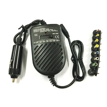 Universal 80W Carregador Portátil LED Auto Adaptador para Carro Ajustável Adaptador de Alimentação Conjunto de 8 Destacável Tampões de Carro do Portátil