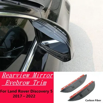 Vista Lateral Do Espelho Viseira Capa Vara Moldura Lâmpada Escudo Da Sobrancelha Chuva Para Land Rover Discovery 5 2017 2018 2019 2020 2021 2022
