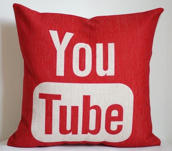 YouTube fronha, Criativo, social media logo do YouTube jogar travesseiro fronha atacado