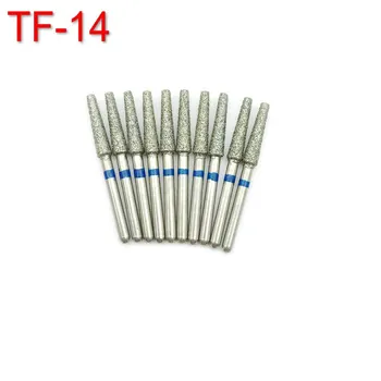 10pcs Dental Diamante FG 1,6 mm de Alta Velocidade Brocas para Polimento de Instrumento de Suavização Produto Odontologia Material TF-14