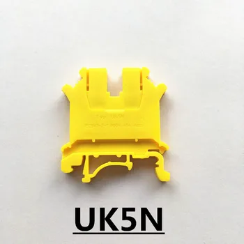 10Pcs vermelho e amarelo, cor de blocos de Terminais UK5N Fiação do conector da placa de terminais de 4mm quadrado da tensão de cobre parte certificação do CE