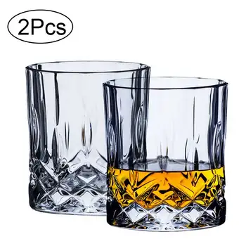 2Pcs Vidro do Uísque, livre de Chumbo de Vinho de Cristal de Vidro da Casa Barra de Festa do Clube Cerveja, Uísque, Vodka Copo de Vidro Presentes 210ml vasos de vidrio