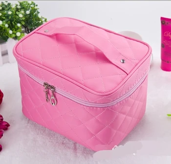 A Caixa do cosmético Novo Acolchoado Profissional do Saco de Cosmética para Mulheres de Grande Capacidade de Armazenamento Bolsa de Viagem produtos de Higiene pessoal, Maquiagem Saco de sac