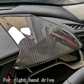 A Mão direita da Unidade de Fibra de Carbono, Carro de Cobertura de Volante Guarnição do Painel de instrumentos Speeeter Tampa para Honda Civic MK X MK10 2017-2020